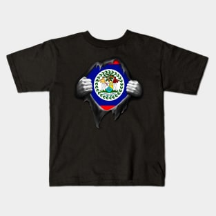 Belize Flag Belizean Roots DNA Pride Gift Kids T-Shirt